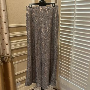 Anthropologie lace wide leg pants